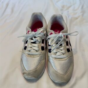 Men’s White, Navy and Pink Athletic Shoes